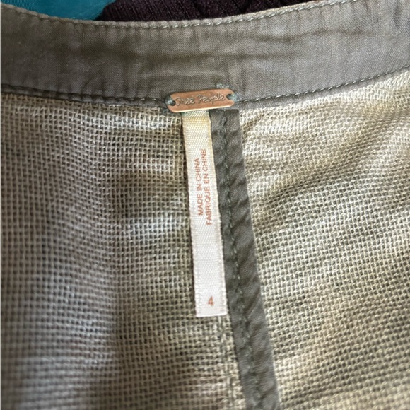 Free People cropped Camo blazer size 4 - Picture 5 of 8